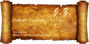 Jakab Zajzon névjegykártya